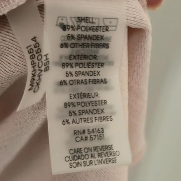 Calvin Klein Pink Silver Glitter Shimmer Asymmetrical Tunic Top XL - Picture 5 of 13